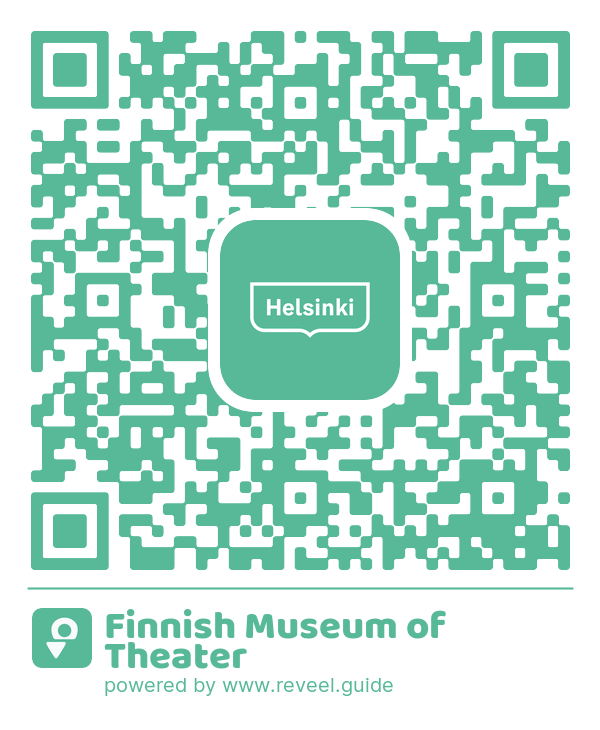 Image of the QR linking to the Finlands teatermuseum