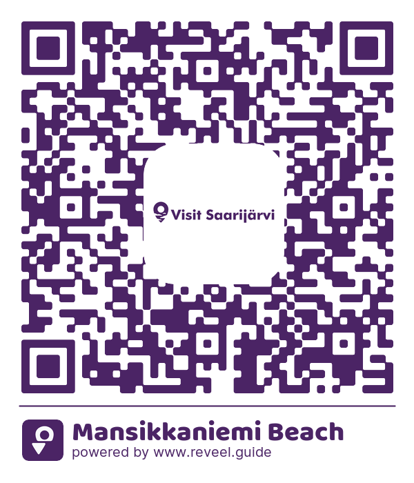 Image of the QR linking to the Mansikkaniemi Beach