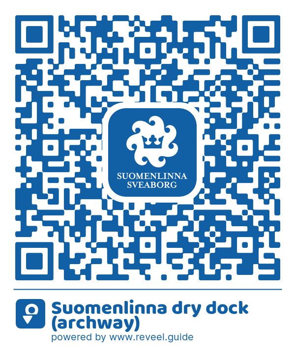Image of the QR linking to the Suomenlinna dry dock (archway)