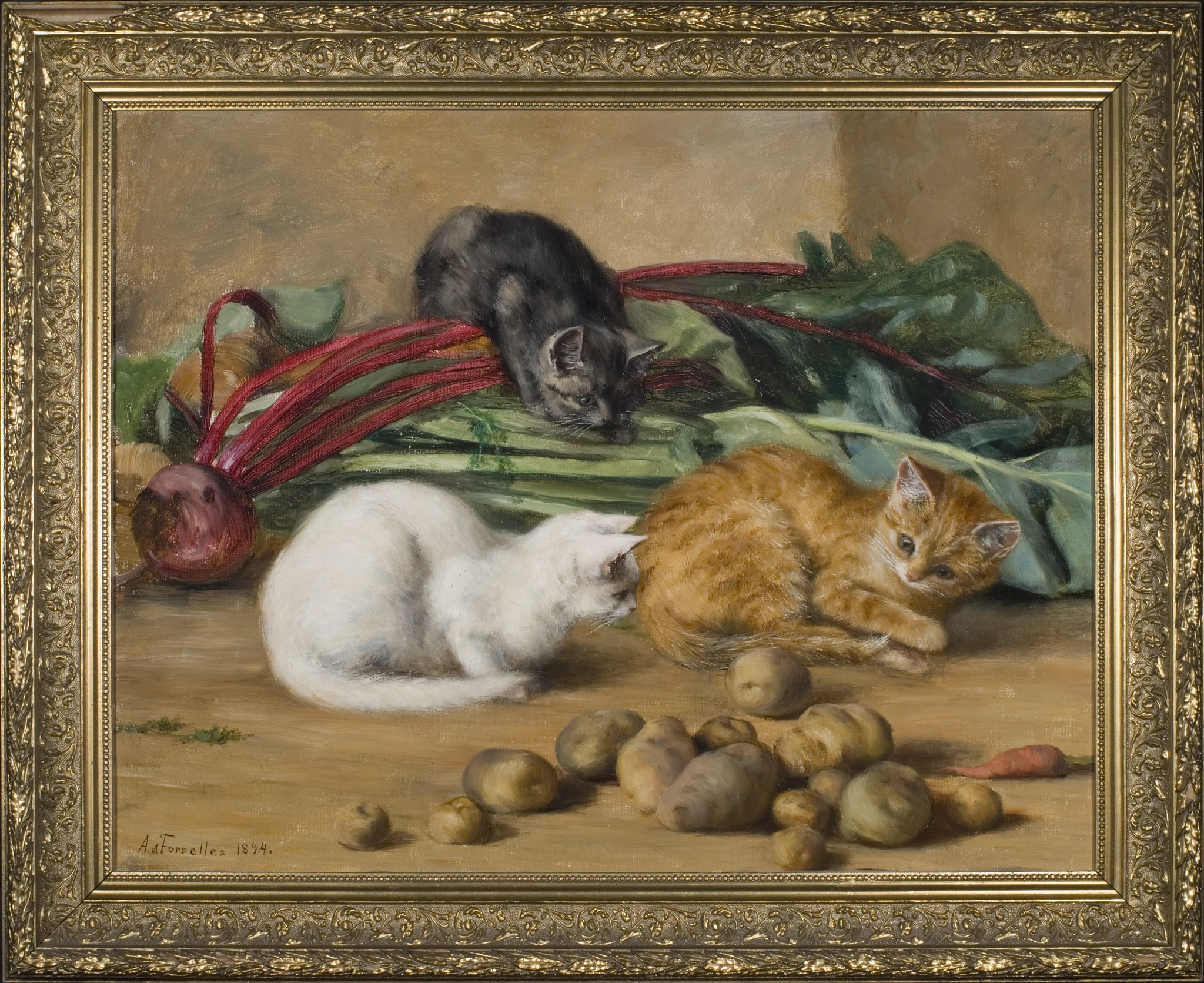 Anna af Forselles, Cats playing 1894