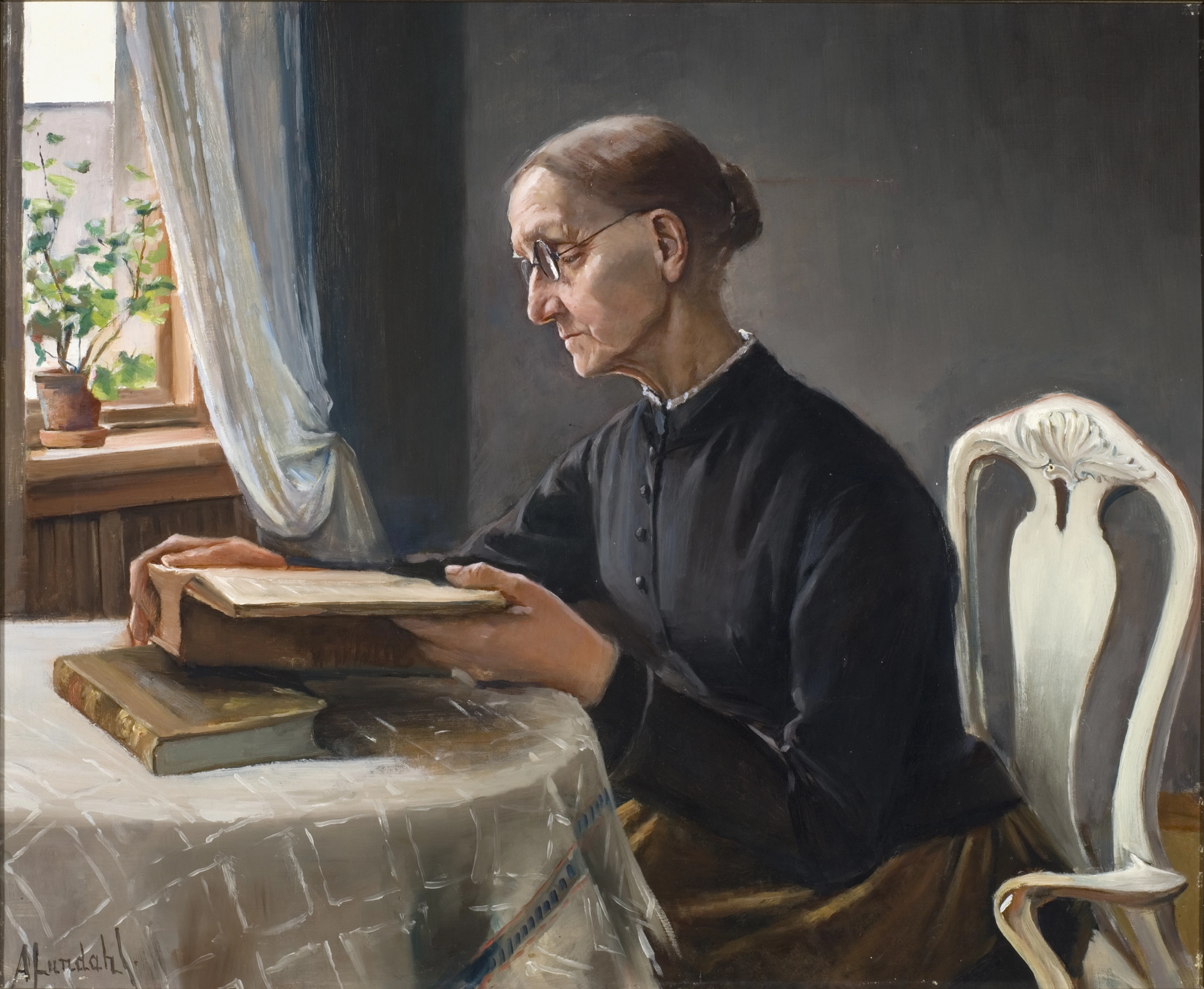 Amélie Lundahl, Old woman reading