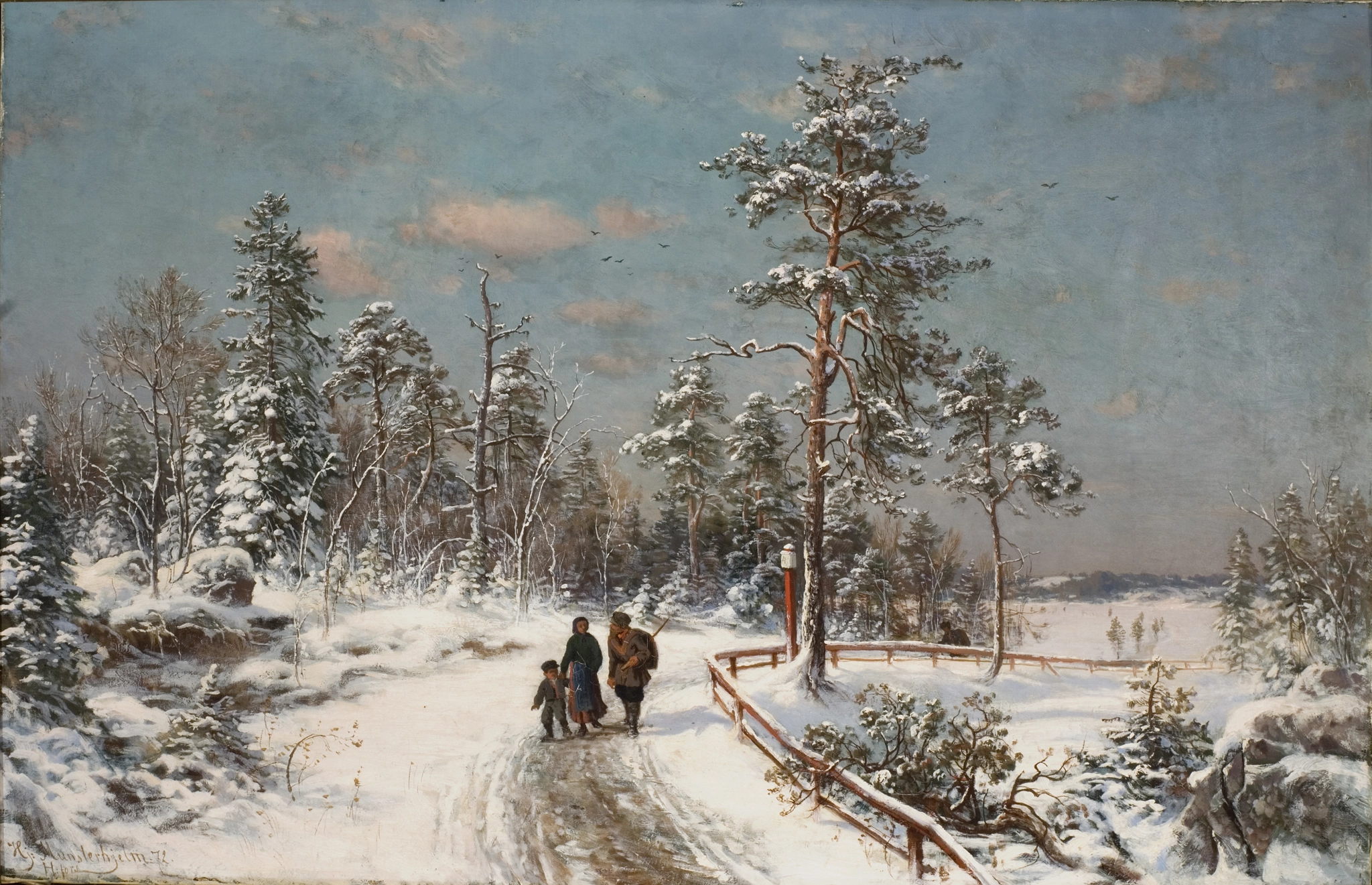 Hjalmar Munsterhjelm, Winter landscape 1872