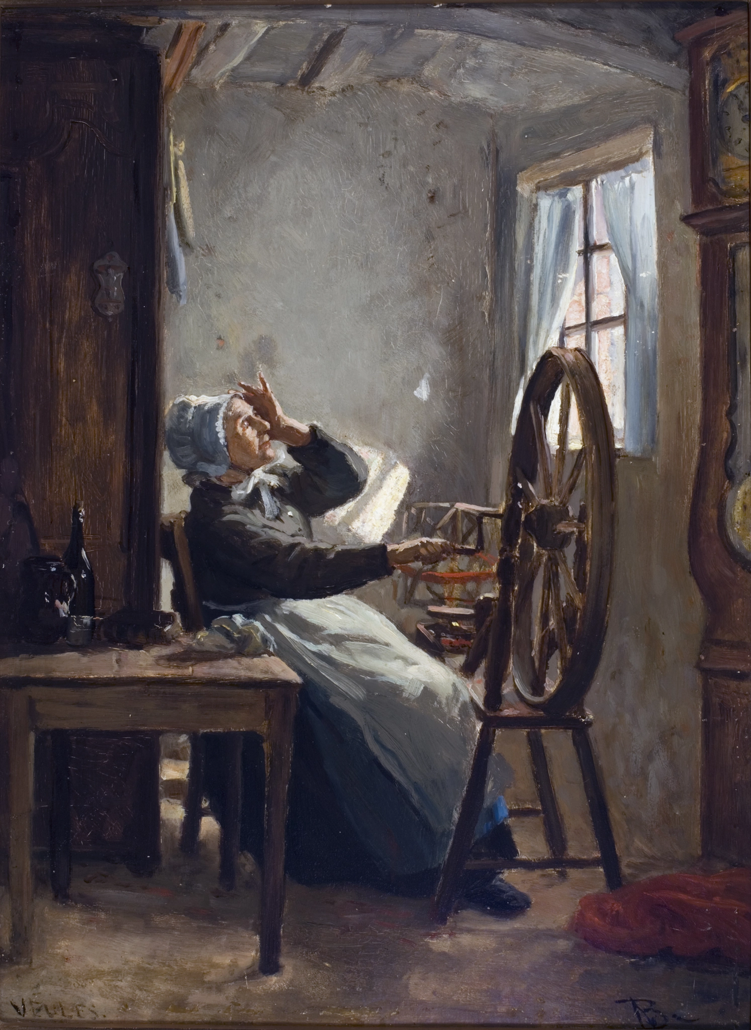 Adolf von Becker, Spinning old woman