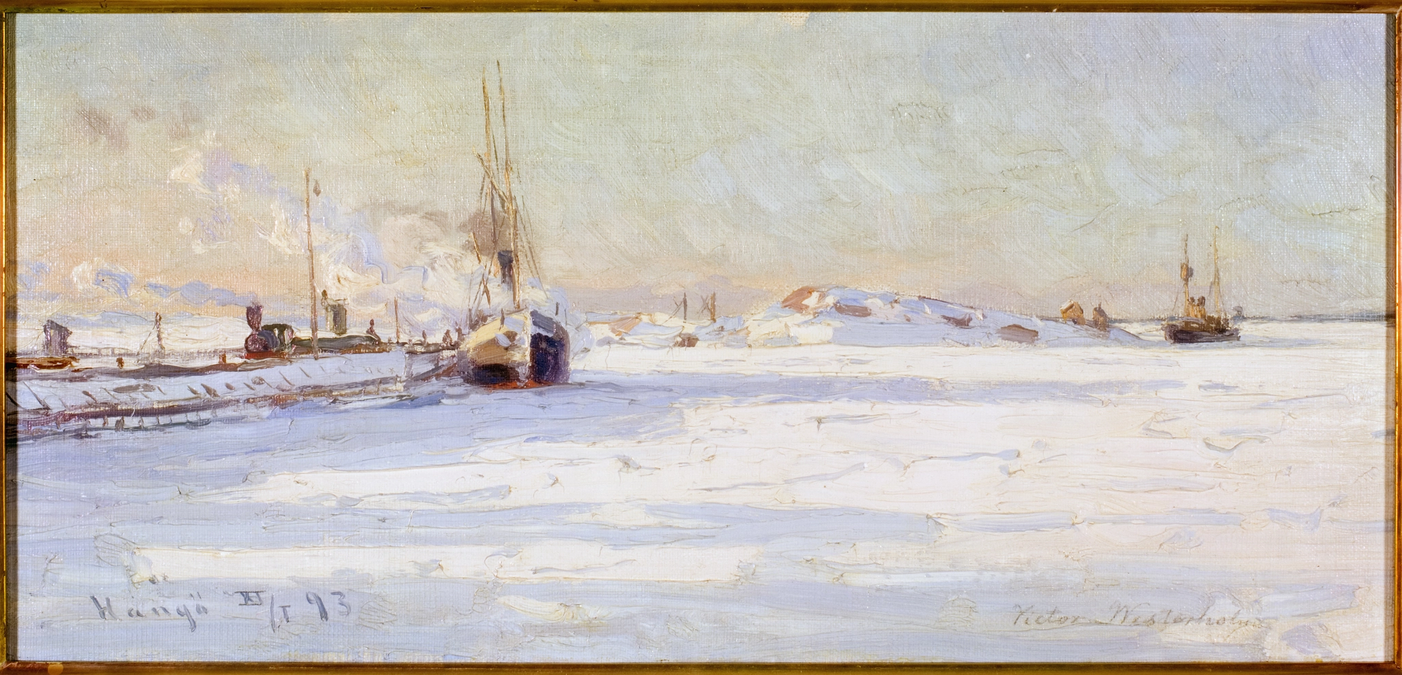 Victor Westerholm, Harbour of Hanko in the winter, 1893