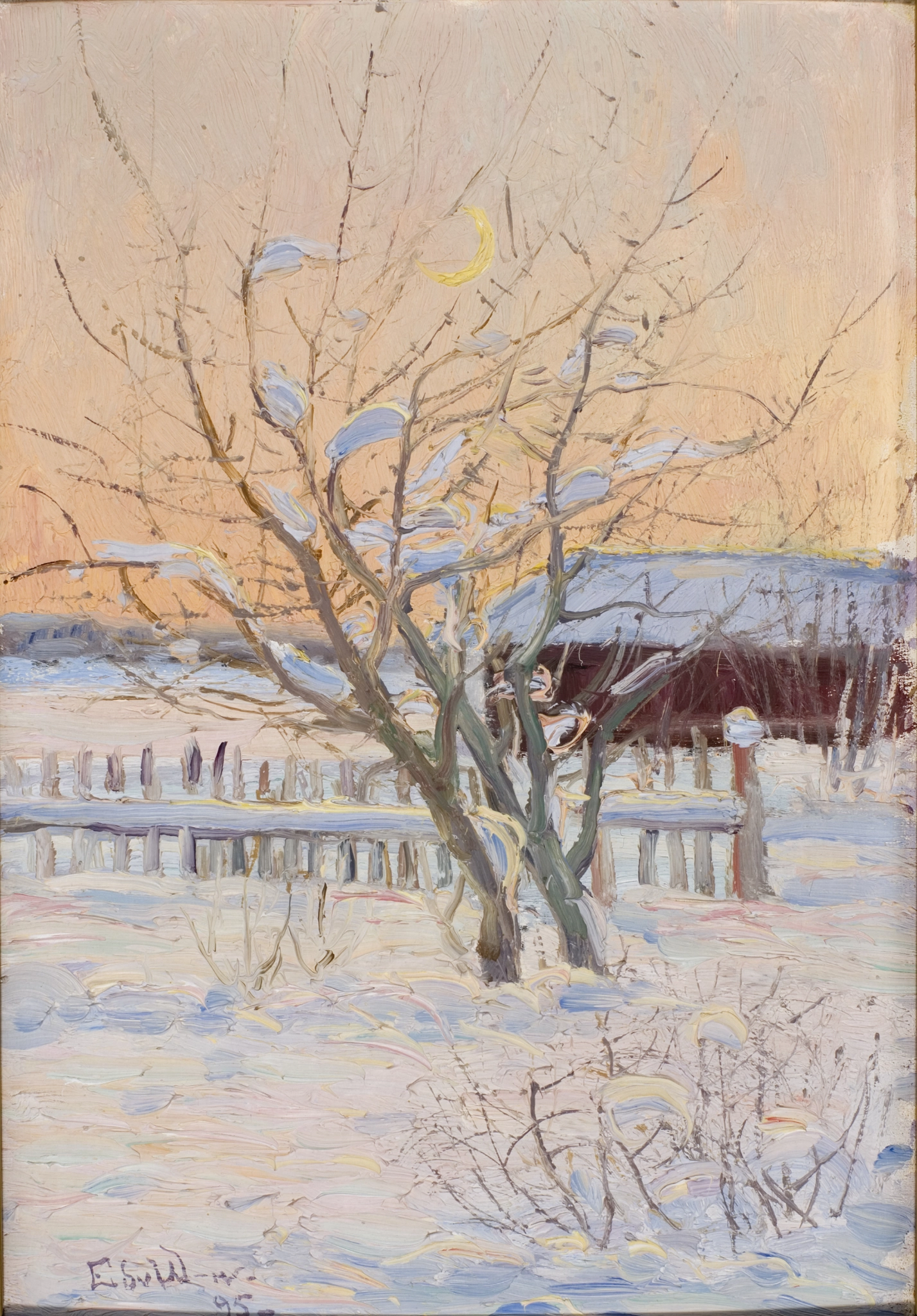 Edward Westman, Winter landscape, 1895