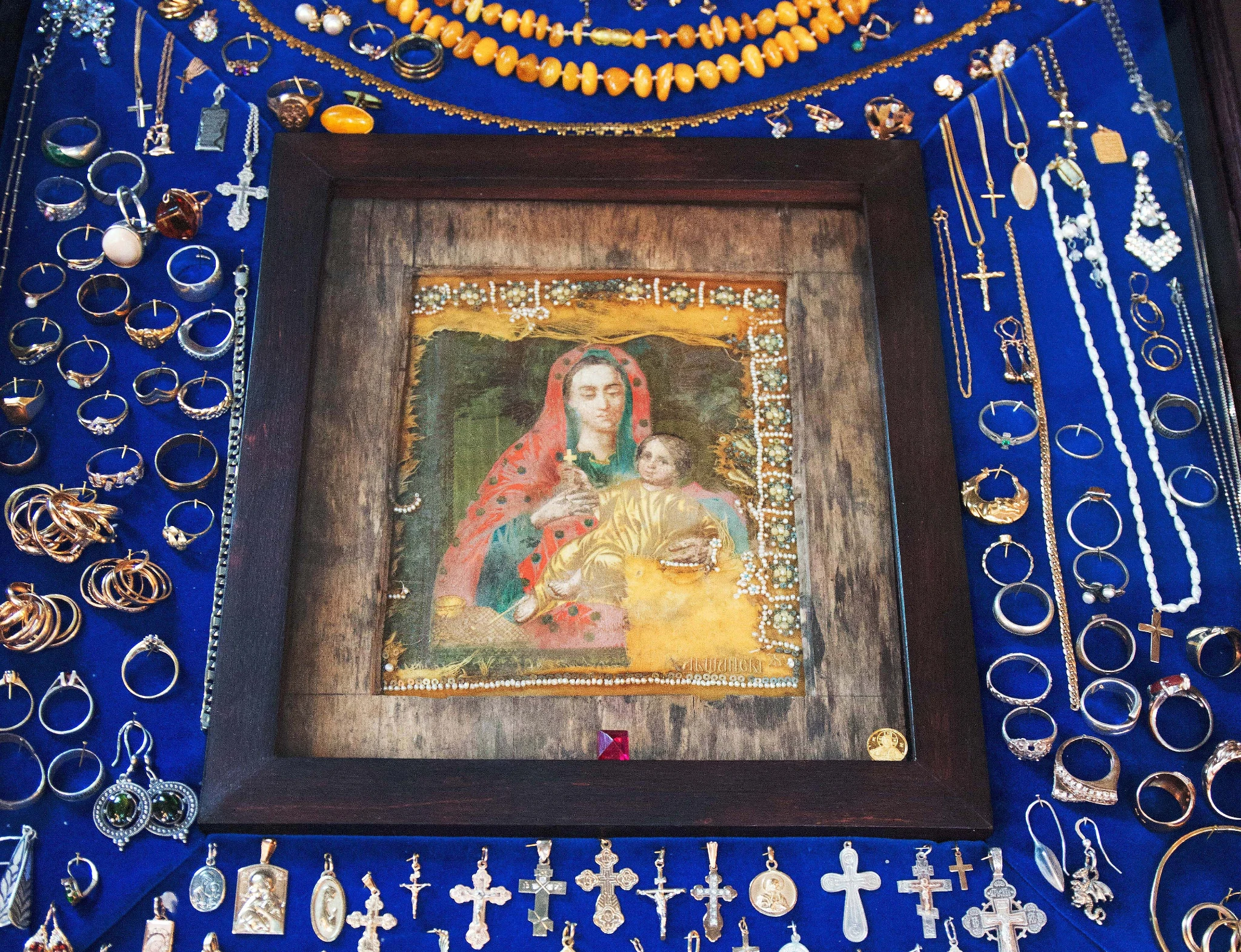 The Mother of God of Kozelštšan after it was stolen and restored at the monastery. Photo by Vlada Wahlstén