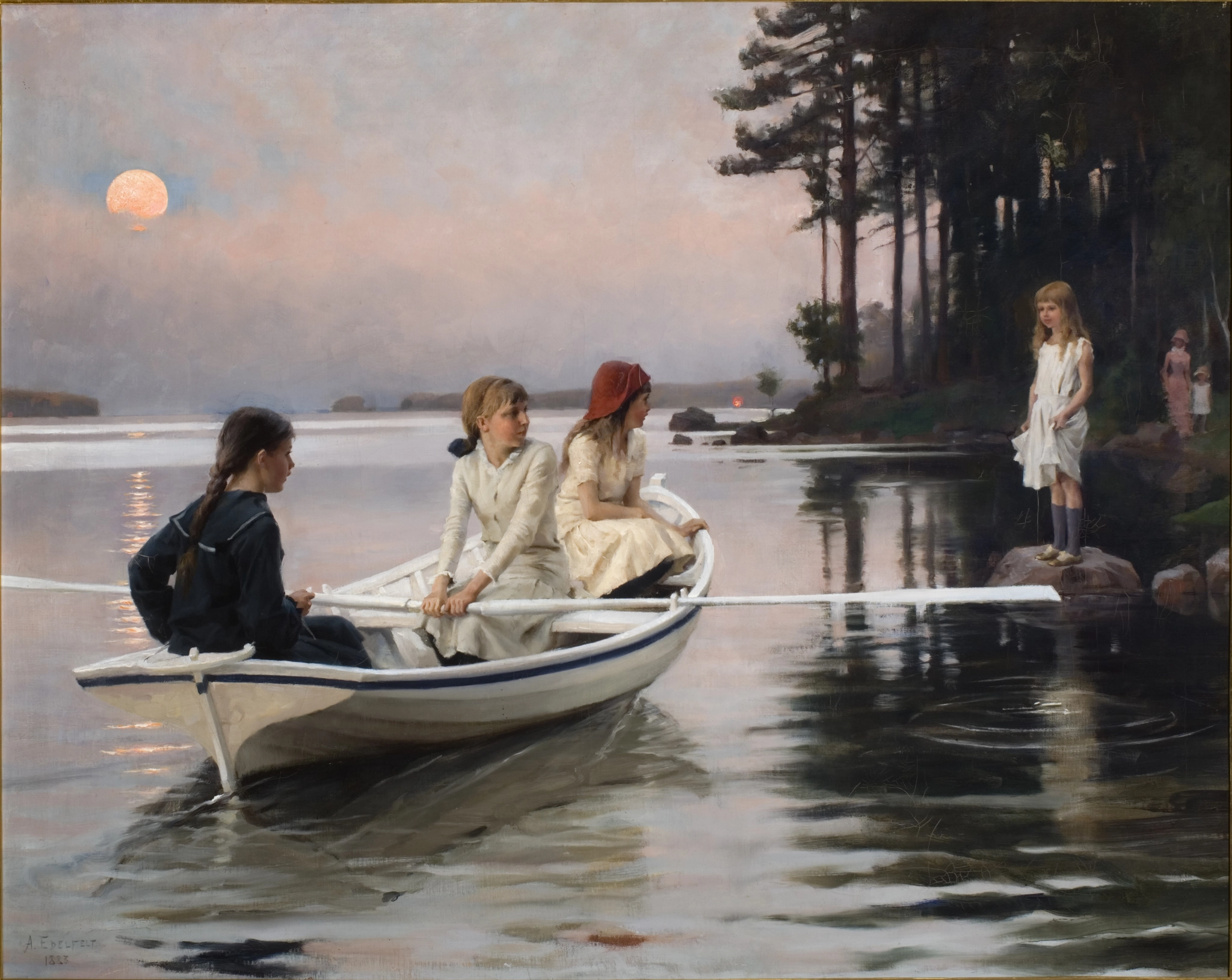 Albert Edelfelt, Summer evening, 1883, oil. Photo: Vesa Aaltonen / The museum Ett Hem