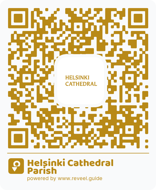 Image of the QR linking to the Helsinki Cathedral Parish
