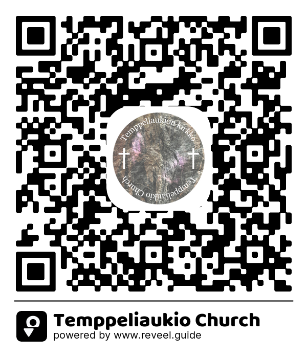 Image of the QR linking to the Temppeliaukio Church 