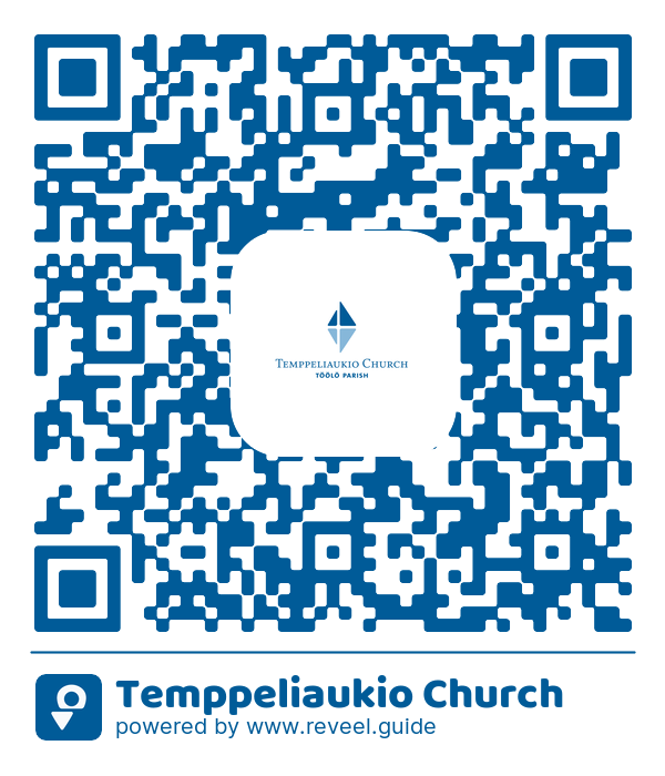Image of the QR linking to the Temppeliaukio Church 