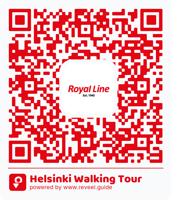 Image of the QR linking to the Helsinki Walking Tour 