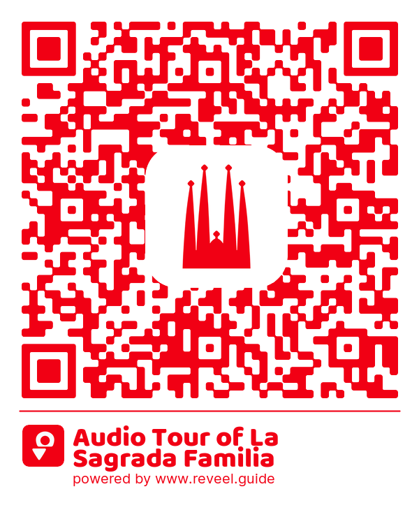Image of the QR linking to the Audio Tour of La Sagrada Familia