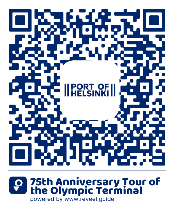 Image of the QR linking to the 75th Anniversary Tour of the Olympic Terminal