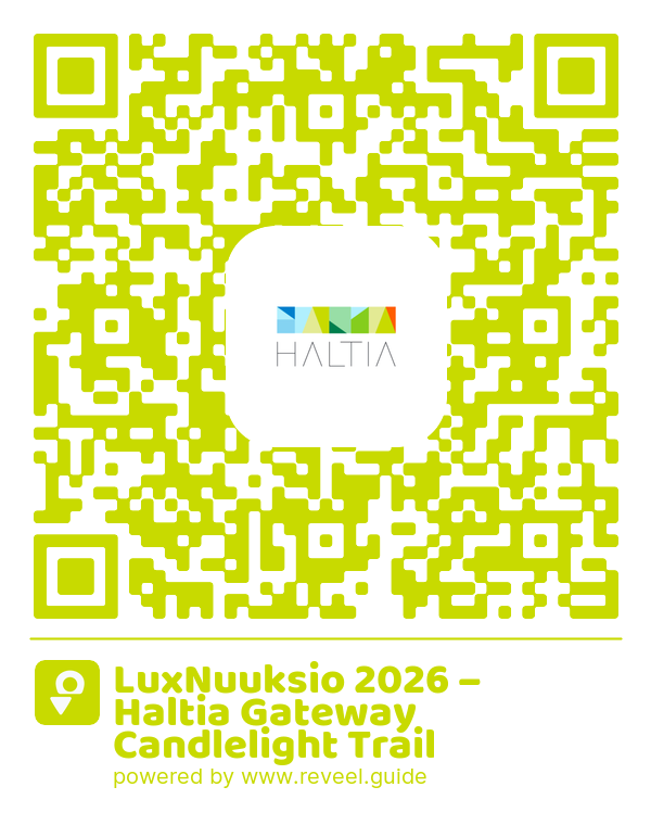 Image of the QR linking to the LuxNuuksio 2026 – Haltia Gateway Candlelight Trail
